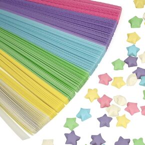 1620 Sheets Star Origami Paper Pink Star Paper Strips, Double Sided Lucky Star Decoration Paper Strips, Craft Clover Origami Kit, DIY Hand Art Crafts