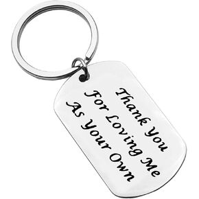 Father's Day Jewelry Funny Dad Mom Gift Keychian Step Dad Gift Stepfather Jewelry Step Parent Keychain Step Mother Keychain, Step Mom Gift Adoption Gift Thank You Gift Christmas Birthday Gift
