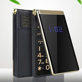 Hilitand Unlocked Flip Mobile Phone for Senior, Basic Feature Big Button Cell Phone 2G, 5900mAh, SOS Button, Flashlight, Dual SIM, Voice, 2.8" Screen for Elderly, Kids