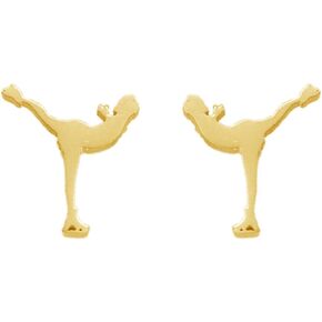Cute Ice Skating Sport Tiny Stud Earrings Stainless Steel Figure Cartilage Small Studs Earring Minimalist Jewelry Gifts for Women Girls Bff