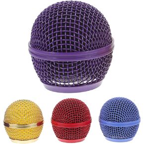UPKOCH 4pcs Microphone Head Replacements Steel Mesh Replacement Heads Compatible for Shure SM58