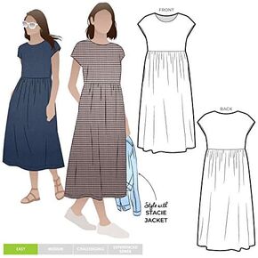 Style Arc Sewing Pattern - Montana Midi Dress (Sizes 10-22)