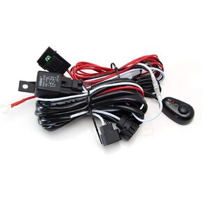 iJDMTOY 5202 PSX24W 2504 Relay Harness Wire Kit with LED Light ON/Off Switch Compatible with Automtive Driving Light, Running/DRL, Fog Light, Retrofit, Off-Road Lighting, etc