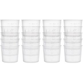 uxcell Measuring Cup 20ml PP Plastic Graduated Beaker Clear for Lab Kitchen liquids 20pcs