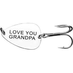 Grandpa Grandfather Gift Love You Grandpa Fishing Lure Hook Grandpa Gift from Granddaughter Grandson Fisherman Gift Birthday Gift for Grandpa Grandfather from Grandchildren