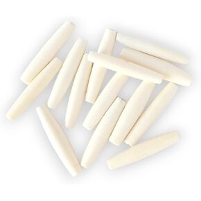 30 pcs White 1.5" (1 ½ Inch) Bone Hair Pipe Beads for Native American Jewelry Making, chokers, Breastplates, Regalia, Pow Wow Gear