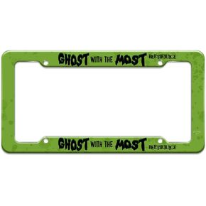 Beetlejuice Ghost with The Most License Plate Tag Frame