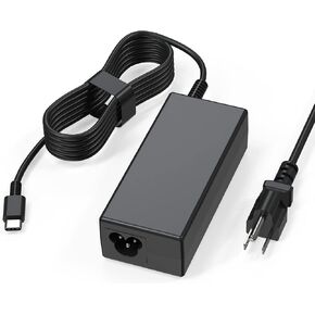 USB C Laptop Charger, 65W Chromebook Charger Compatible with HP Lenovo Dell Asus Acer Samsung Google Chromebook Fast Charger Type C
