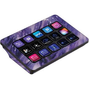 MightySkins Glossy Glitter Skin Compatible with Elgato Stream Deck MK.2 - Purple Wash | Protective, Durable High-Gloss Glitter Finish | Easy to Apply and Change Styles | Made in The USA