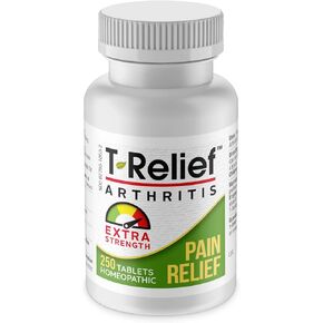 T-Relief قوة إضافية لالتهاب المفاصل زهرة الأرنيكا +12 أدوية تخفيف الألم الطبيعية تساعد على تخفيف الألم وآلام تصلب المفاصل بشكل طبيعي للنساء والرجال - 250 قرصًا