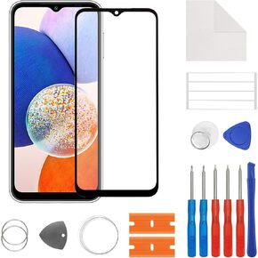 New Front Outer Lens Glass Screen Replacement for Samsung Galaxy A14 5G SM-A146 / A22 5G with Free Repair Tools Kit.(No LCD Touch ＆ Digitizer)