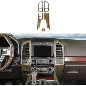 Compatible with Ford F150 Interior Accessories Center Console Dash Panel Cover trim Kits Interior Decoration Trim Kits Compatible with Ford F150 Accessories 2015-2020(5pcs/set,Carbon Fiber Black)