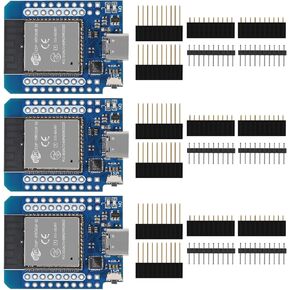 AITRIP 3PCS Type C D1 Mini ESP32 ESP-WROOM-32 CP2104 WLAN WiFi+Bluetooth Internet of Things IoT Development Board for Arduino NodeMCU