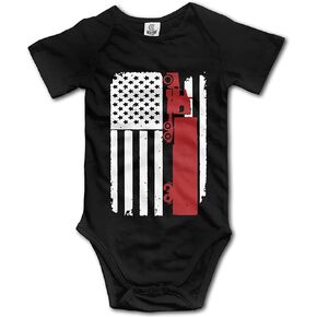 Trucker National Flag Baby Onesie Birth Announcement Bodysuit Newborn Rompers