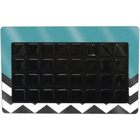 MightySkins Glossy Glitter Skin Compatible with Elgato Stream Deck XL - Teal Chevron | Protective, Durable High-Gloss Glitter Finish | Easy to Apply and Change Styles | Made in The USA