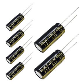 Replacement for 6 pcs Panasonic FM Series Capacitors 6.3V 2200uf Low Impedance
