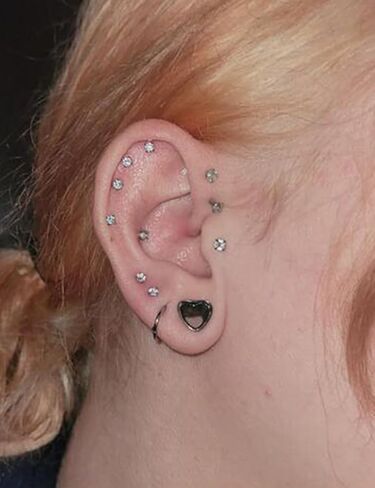 Kridzisw 16G الشفاه Labret ميدوسا خواتم الأزرار مترابطة داخليًا 316L الفولاذ الجراحي ثعبان لدغة الشفاه خواتم مسطحة الظهر Catilage Tragus Helix Daith أقراط الثقب مجوهرات للنساء الرجال 8 مم in Kuwait