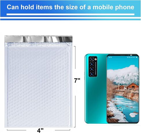 Bubble Mailers 4x7 Shipping Bags, 50Pcs Self-Seal Adhesive Poly Bubble Mailers Waterproof Padded Envelopes Packaging for Small Business, Bulk Shipping Mailing Envelopes in Saudi Arabia