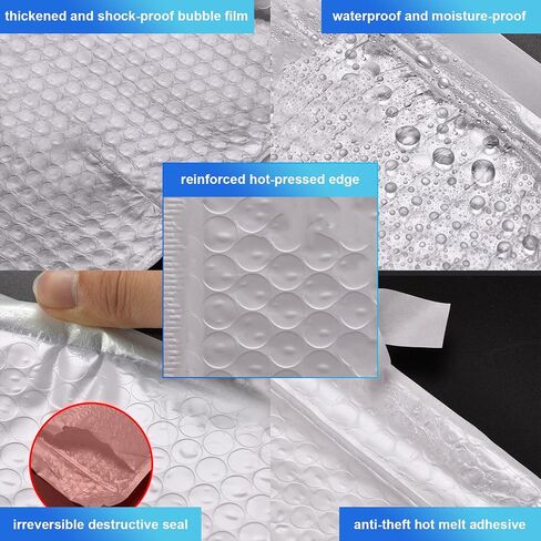 Bubble Mailers 4x7 Shipping Bags, 50Pcs Self-Seal Adhesive Poly Bubble Mailers Waterproof Padded Envelopes Packaging for Small Business, Bulk Shipping Mailing Envelopes in Saudi Arabia