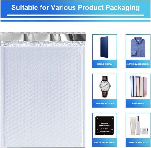 Bubble Mailers 4x7 Shipping Bags, 50Pcs Self-Seal Adhesive Poly Bubble Mailers Waterproof Padded Envelopes Packaging for Small Business, Bulk Shipping Mailing Envelopes in Saudi Arabia