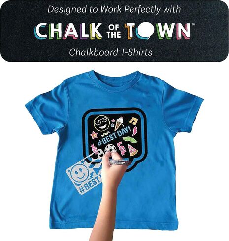 Chalk of the Town Best Day & Emoji Themed Plastic Stencil for Kids (3.5 inches x 5 inches) in Saudi Arabia