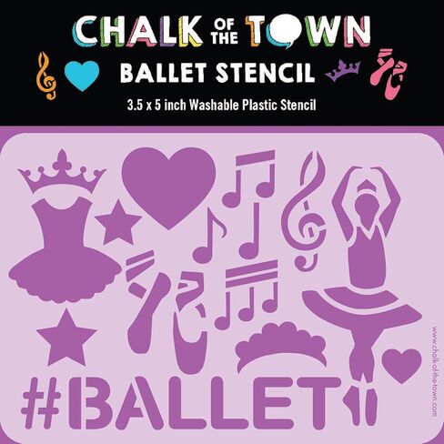 Chalk of the Town Best Day & Emoji Themed Plastic Stencil for Kids (3.5 inches x 5 inches) in Saudi Arabia