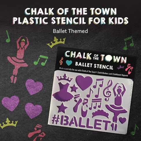 Chalk of the Town Best Day & Emoji Themed Plastic Stencil for Kids (3.5 inches x 5 inches) in Saudi Arabia