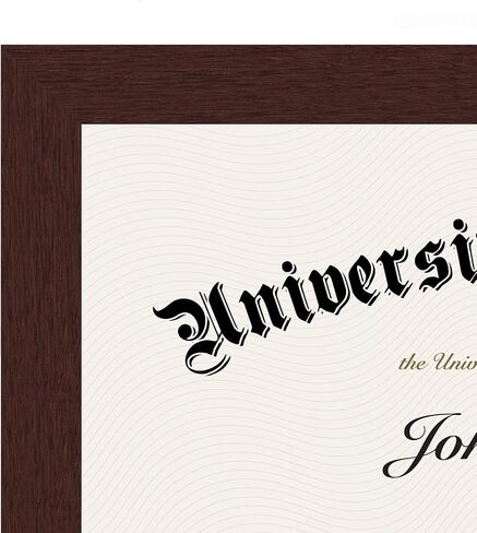 Americanflat Ornate 8.5x11 Diploma Frame in Beaded Mahogany - Certificate Frame with with Shatter-Resistant Glass and Easel for Wall and Tabletop Display - Antique Decor Vintage Picture Frame in Saudi Arabia