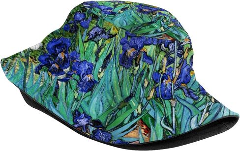 Van Gogh Art Bucket Hat Fashion Packable Fisherman Cap Summer Travel Bucket Beach Sun Hats for Women Men in Saudi Arabia