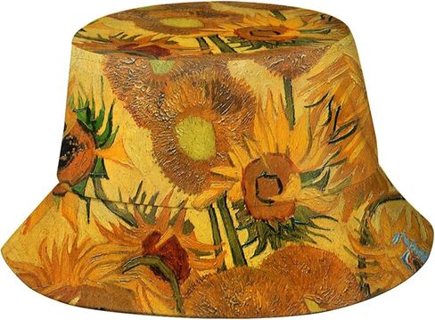 Van Gogh Art Bucket Hat Fashion Packable Fisherman Cap Summer Travel Bucket Beach Sun Hats for Women Men in Saudi Arabia