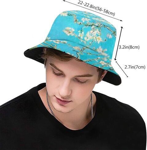 Van Gogh Art Bucket Hat Fashion Packable Fisherman Cap Summer Travel Bucket Beach Sun Hats for Women Men in Saudi Arabia