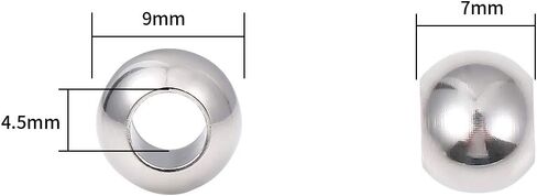 Stainless Steel Spacer Beads 10x5mm Rondelle Loose Charm Caps Beads for DIY Jewelry Making 20pcs with 7mm Hole in Kuwait