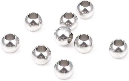 Stainless Steel Spacer Beads 10x5mm Rondelle Loose Charm Caps Beads for DIY Jewelry Making 20pcs with 7mm Hole in Kuwait