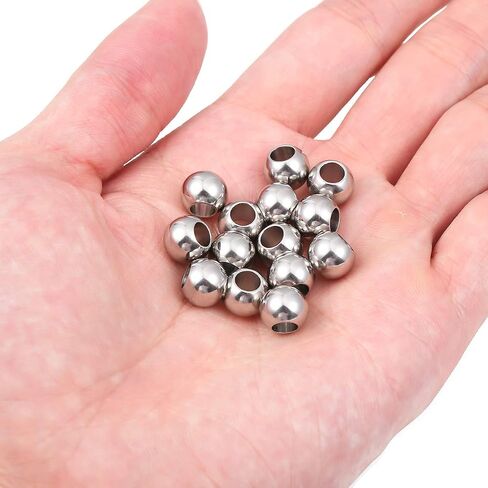 Stainless Steel Spacer Beads 10x5mm Rondelle Loose Charm Caps Beads for DIY Jewelry Making 20pcs with 7mm Hole in Kuwait