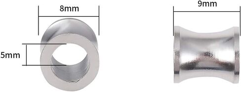 Stainless Steel Spacer Beads 10x5mm Rondelle Loose Charm Caps Beads for DIY Jewelry Making 20pcs with 7mm Hole in Kuwait