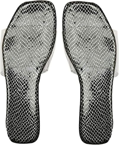 GORGLITTER Women's Clear Slides Open Toe Single Band Dressy Sandals in Saudi Arabia