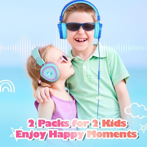USB Type C Kids Headphone for School, Upgrade Kids Headphone with Microphone, Wired Boys Girls Headphones with Safe Limiter 85dB/95dB, Foldable Over Ear Headphones for School/iPad/Tablets/Travel in Saudi Arabia