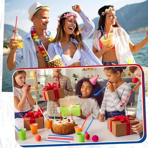Gerrii 150 Pcs Red White Blue Plastic Drinking Straws Disposable Drinking Independence Day Straw for 4th of July Patriotic Reusable Straws for Memorial Day Americana Themed Party BBQ Supply in Saudi Arabia
