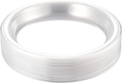 Disposable Plastic Plates Red, 10.4 Inches Plastic Dinner Plates, Strong and Sturdy Disposable Plates for Party, Dinner, Holiday, Picnic, or Travel Party Plates, Pack of 50 in Saudi Arabia