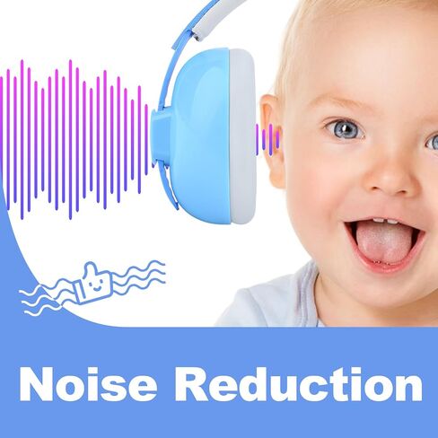 HZ002 Baby Ear Protection, Noise Cancelling Headphones for Babies and Toddler 3 Months up to 24 Months, Baby Earmuffs for Fireworks, Sleeping, Concerts, Plane - Blue in Saudi Arabia