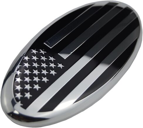 for Ford Embossed 3D American Flag Emblem Oval Decal USA US Badge for Ford Pickup Front Hood Grille 04-14 F150 11-14 Edge 11-16 Explorer 06-11 Ranger 07-14 Expedition in Saudi Arabia