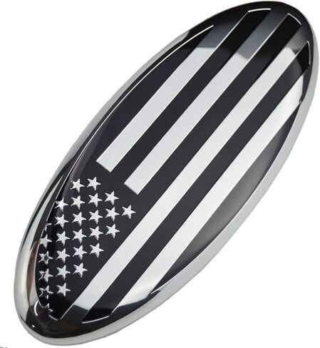 for Ford Embossed 3D American Flag Emblem Oval Decal USA US Badge for Ford Pickup Front Hood Grille 04-14 F150 11-14 Edge 11-16 Explorer 06-11 Ranger 07-14 Expedition in Saudi Arabia