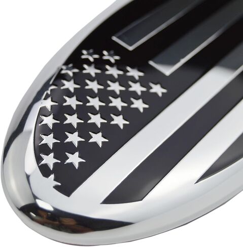 for Ford Embossed 3D American Flag Emblem Oval Decal USA US Badge for Ford Pickup Front Hood Grille 04-14 F150 11-14 Edge 11-16 Explorer 06-11 Ranger 07-14 Expedition in Saudi Arabia