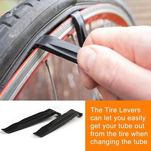 LotFancy 2 Pack 14"/16"/18"/20"/24"/26" x 1.75/1.95/2.10/2.125 Bike Tube, 32mm Schrader Valve, Butyl Rubber tubes for Road Mountain Bike, Plus 2 Nylon Plastic Tire Levers in Saudi Arabia