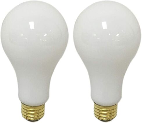 Royal Designs, Inc LB-1006-2S Royal Designs Short 3 Way 100 150 250 Watts Incandescent A19 Light Bulbs, E26 Medium Brass Base, 130V, 900 Lumen, Soft White, Set of 2, 2 Piece in Saudi Arabia
