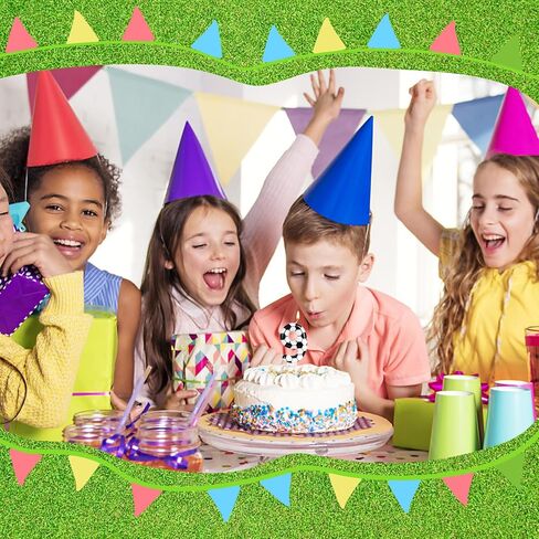 Soccer Birthday Candles 10th Soccer Themed Birthday Party Decorations, Football Birthday Cake Candles for Boys Girls Kids Sport-Theme Party Supplies in Saudi Arabia