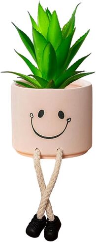 Fake Plants, Small Artificial Plant Indoor, Plant Pot for Home, Bathroom, Wall, Bedroom, Living Room, Kitchen, Succulents Plants Live Aesthetic Decor or Pen Holder (B) in Saudi Arabia