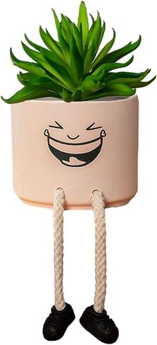 Fake Plants, Small Artificial Plant Indoor, Plant Pot for Home, Bathroom, Wall, Bedroom, Living Room, Kitchen, Succulents Plants Live Aesthetic Decor or Pen Holder (B) in Saudi Arabia
