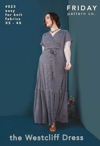 نمط فستان Friday Pattern Company Westcliff، أزرق داكن in Saudi Arabia