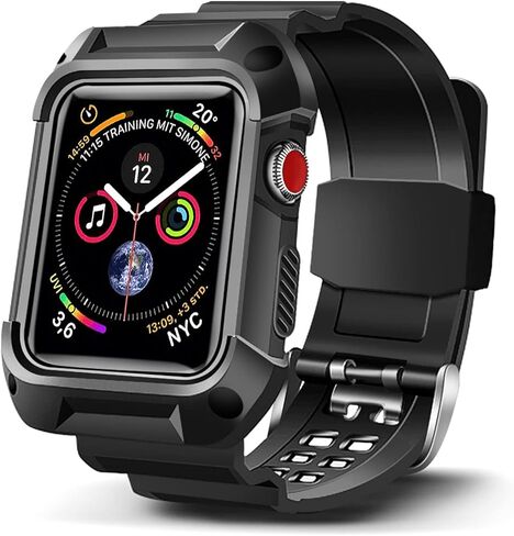 OCYCLONE Compatible for Apple Watch Band Series 8 7 SE 6 5 4 3 2 1, Watch Band with Case Fit with Apple Watch 38mm 40mm 41mm 42mm 44mm 45mm for Sport Style Men Women in Kuwait